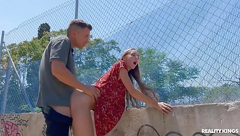 Sexy blonde swallows cum aftercise zo