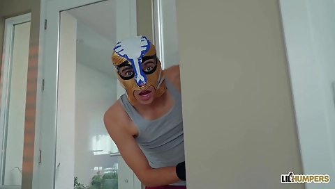 Sexy young chick masturbates with her boyfriend