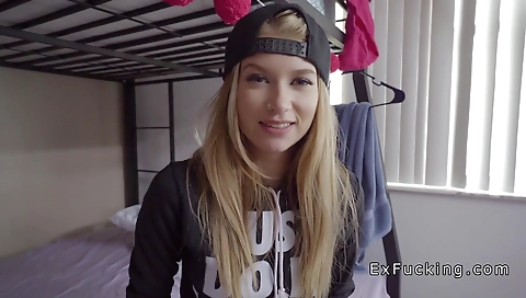 Slutty slut gets her sexy feet fucked