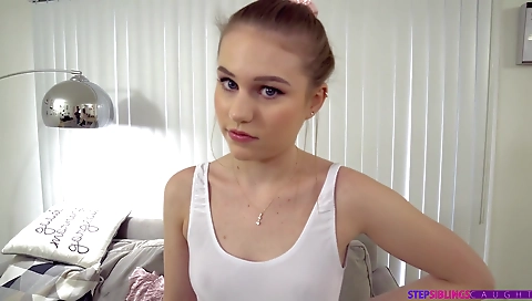 Sexy young blonde gets fucked by two guys