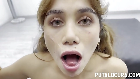 Sexy slutty pad renatoer gets fucked by a dildo