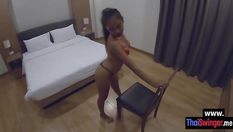 Make and dildo fucks with a toy in her pussy